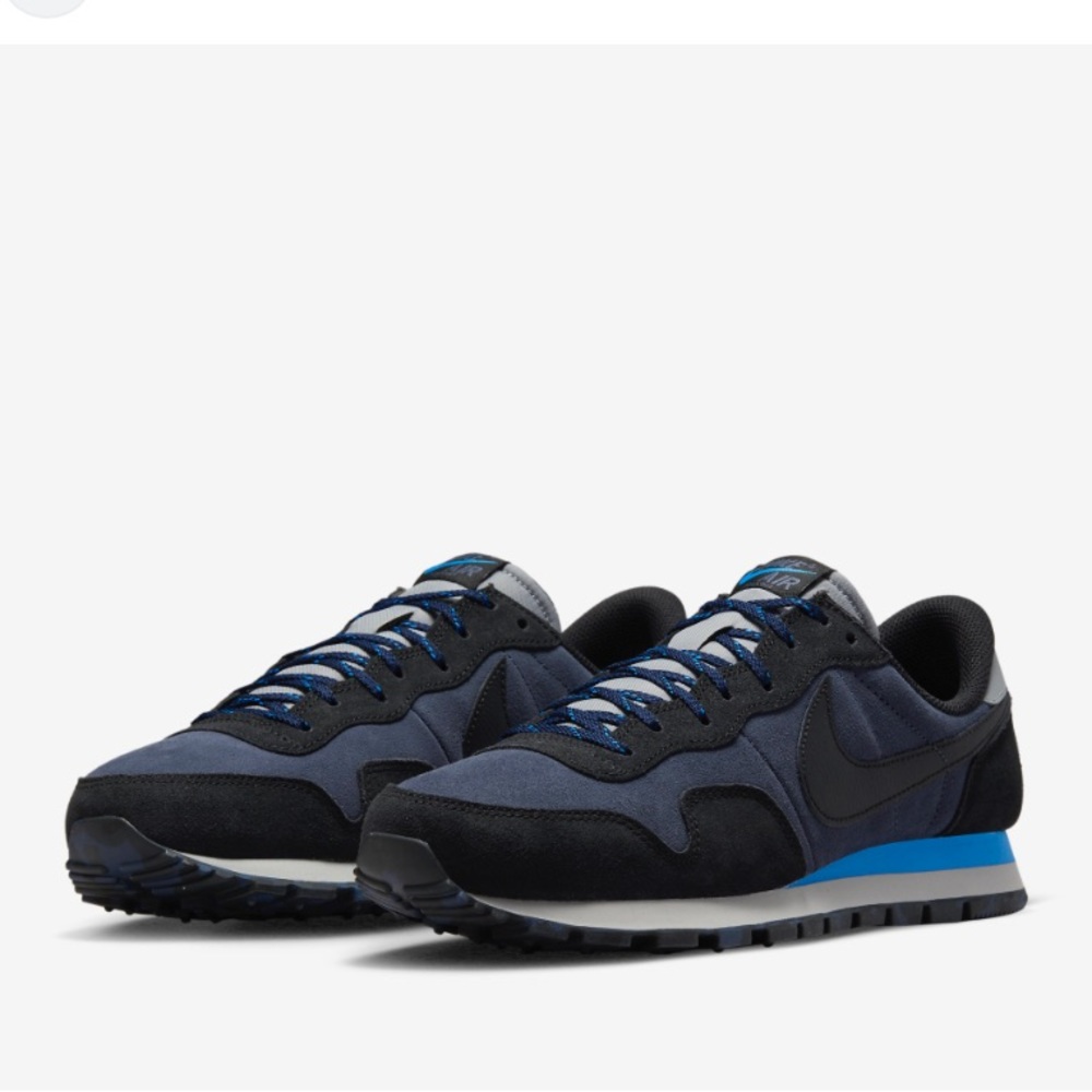 Nike Air Pegasus 83 PRM Premium Black Navy Shoes DX3738-400 Men's Size 12